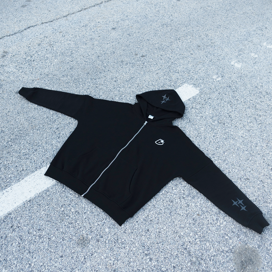 SUDADERA REFLECTANTE "BORN TO BE BIG" NEGRA