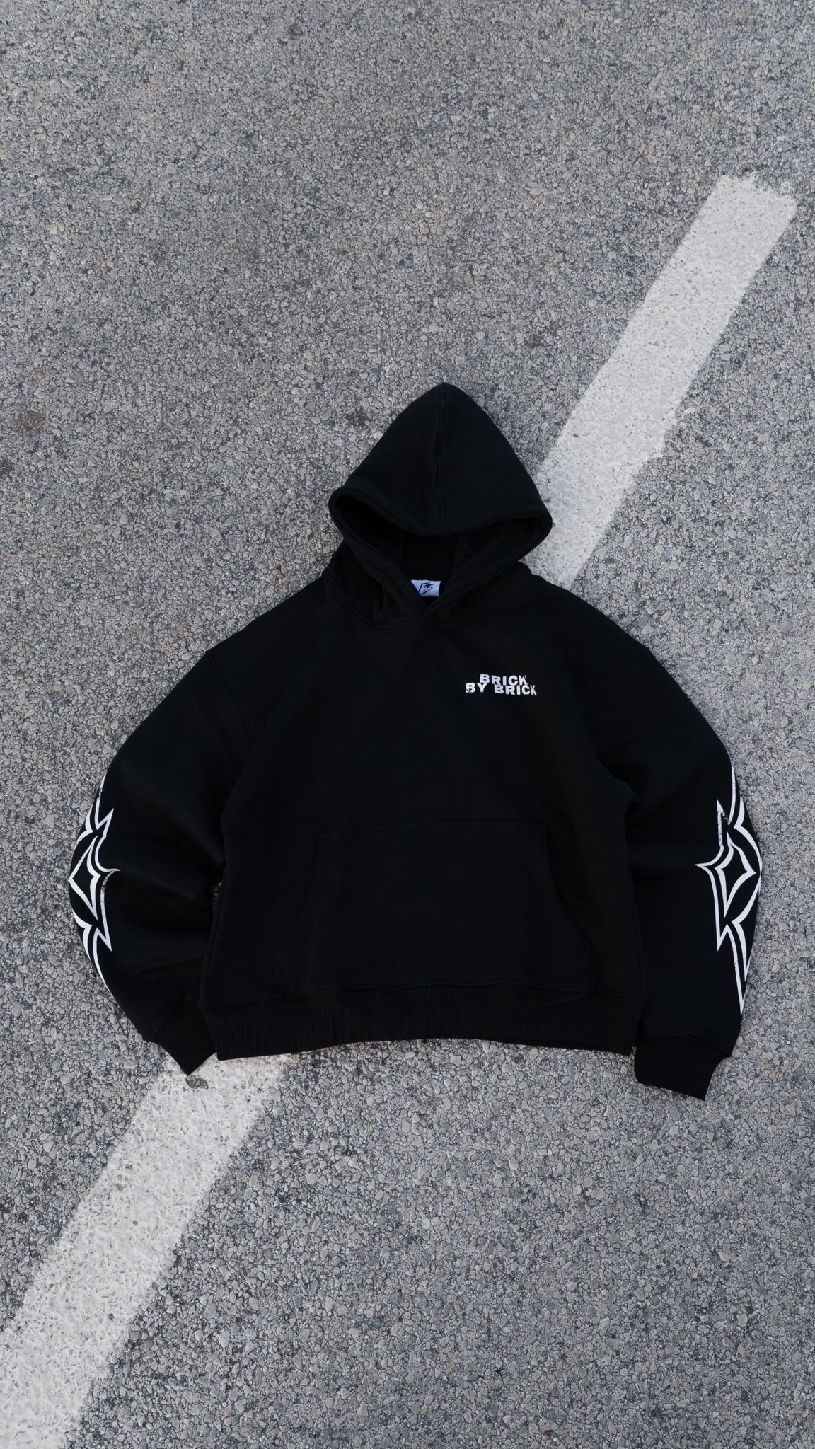 Brick by brick hoodie (black)