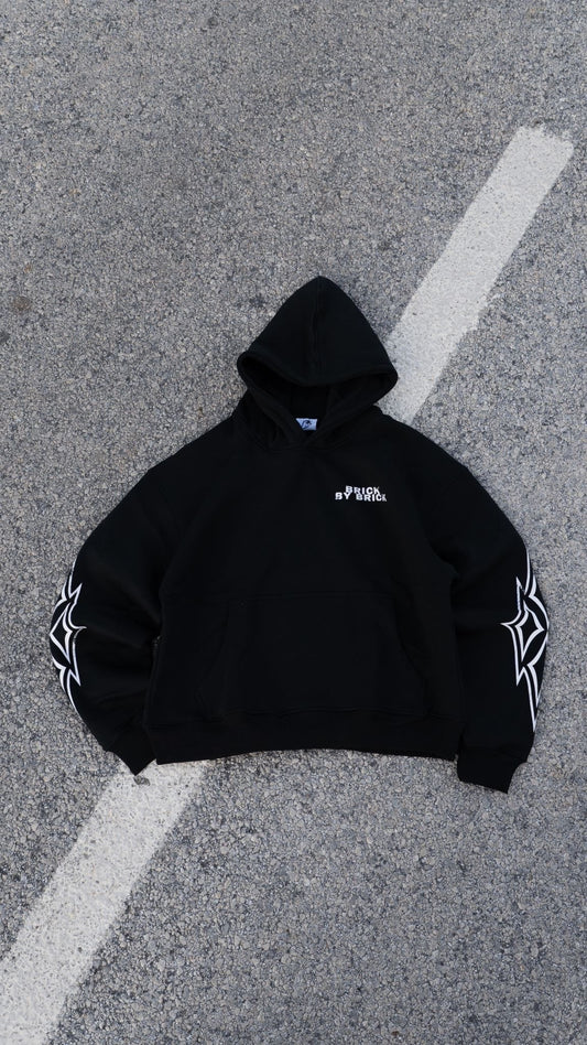 Brick by brick hoodie (black)